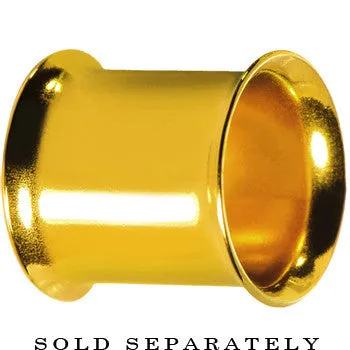 10 Gauge Gold Plated Double Flare Tunnel