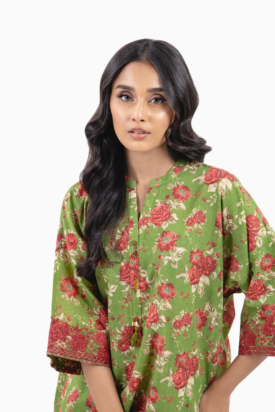 2 Pc Embroidered Irish Lawn Outfit