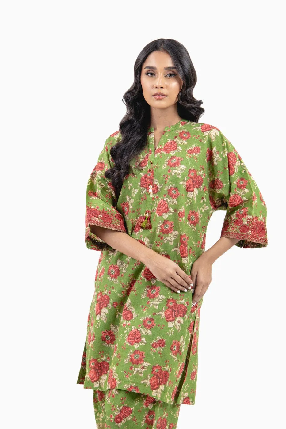 2 Pc Embroidered Irish Lawn Outfit