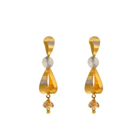 22K Multi-Tone Gold Turvi Earrings