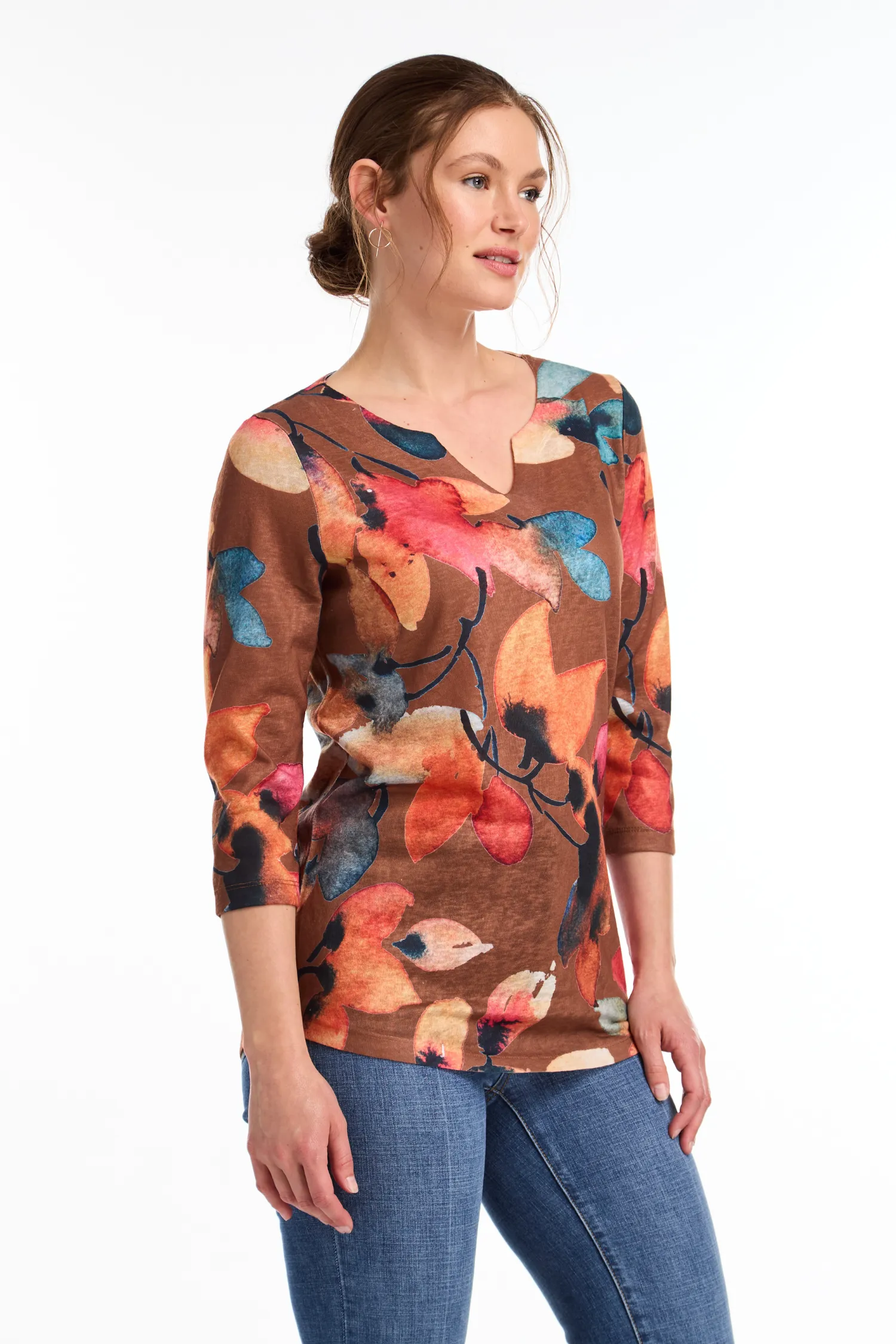 [3459451] FDJ 3/4 sl notch Nk top