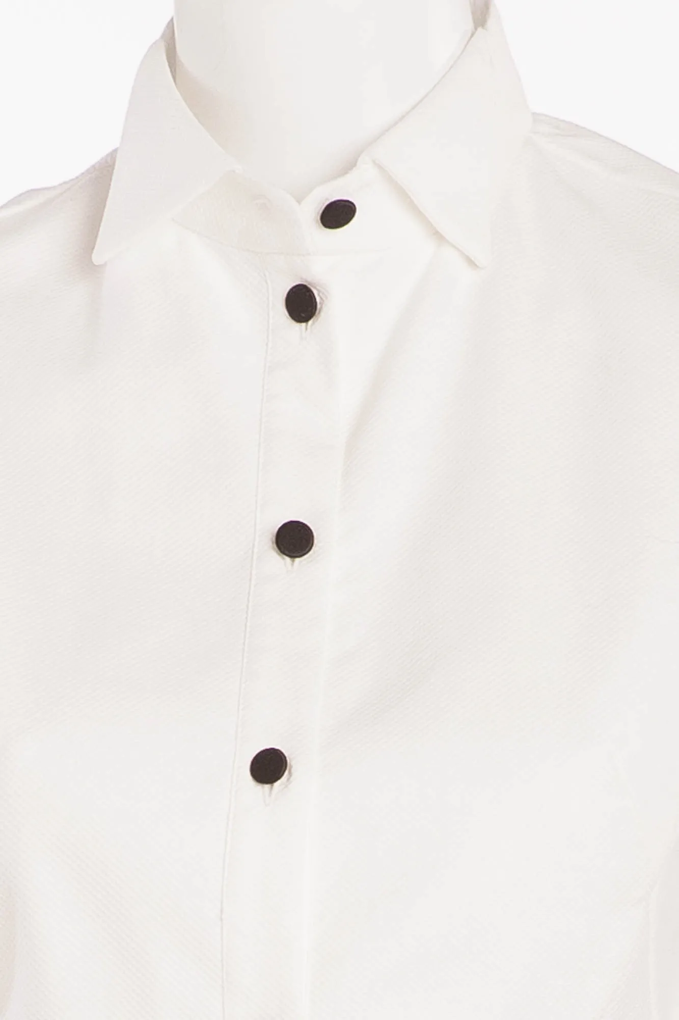 Alexander McQueen - Brand New White Long Sleeve Button Up Dress - IT 42
