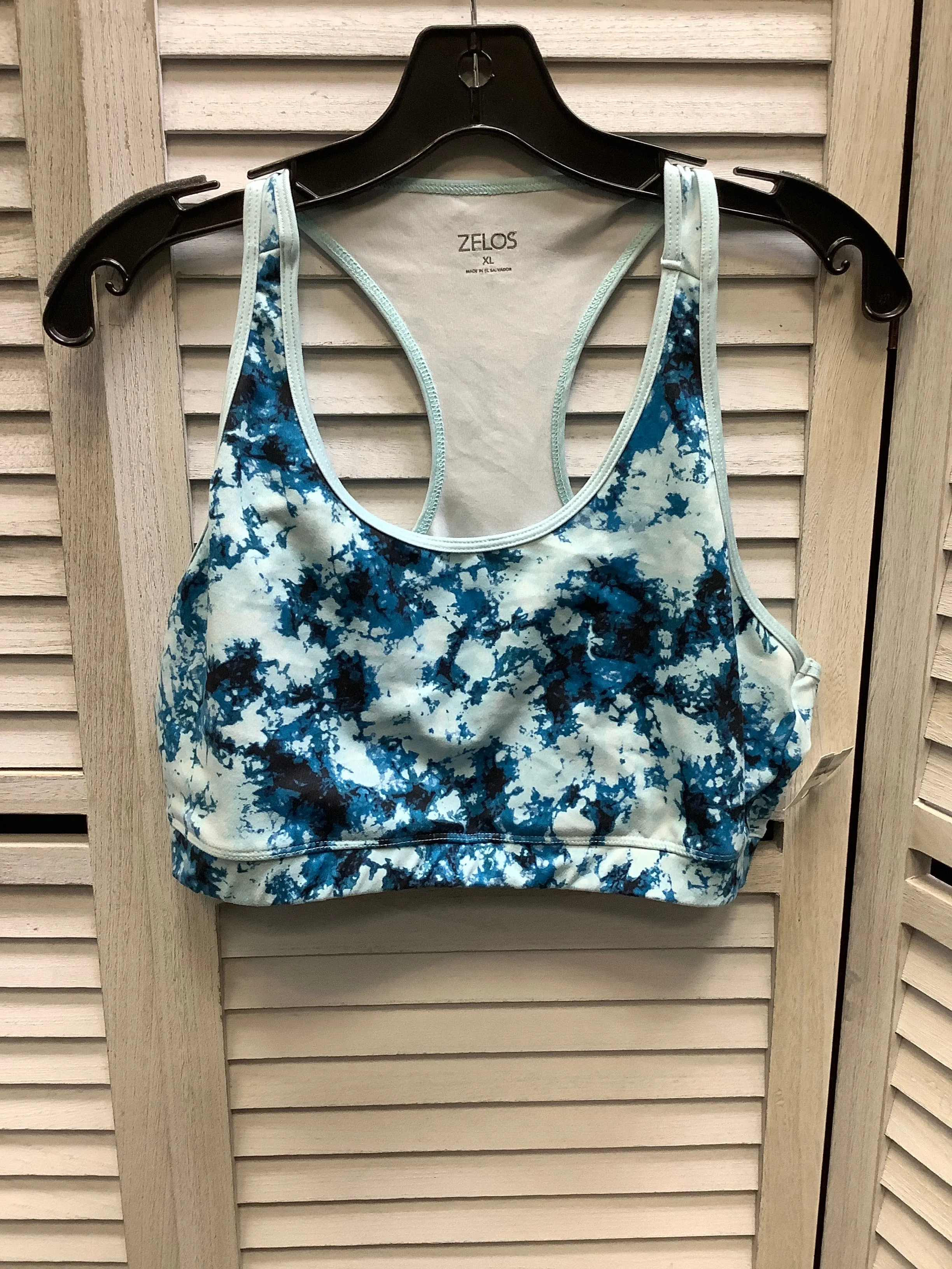 Athletic Bra By Zelos In Blue, Size: Xl