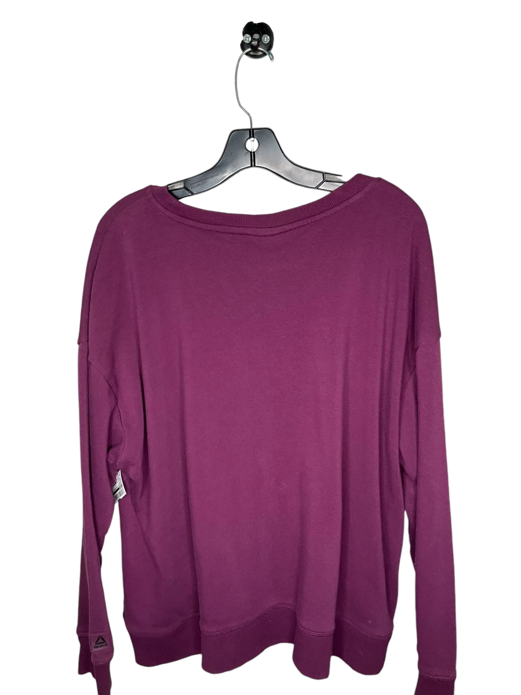 Athletic Sweatshirt Crewneck By Reebok In Purple, Size: 2x