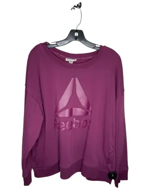 Athletic Sweatshirt Crewneck By Reebok In Purple, Size: 2x