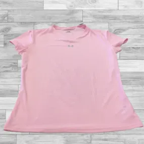 Athletic Top Short Sleeve By Under Armour In Pink, Size: L