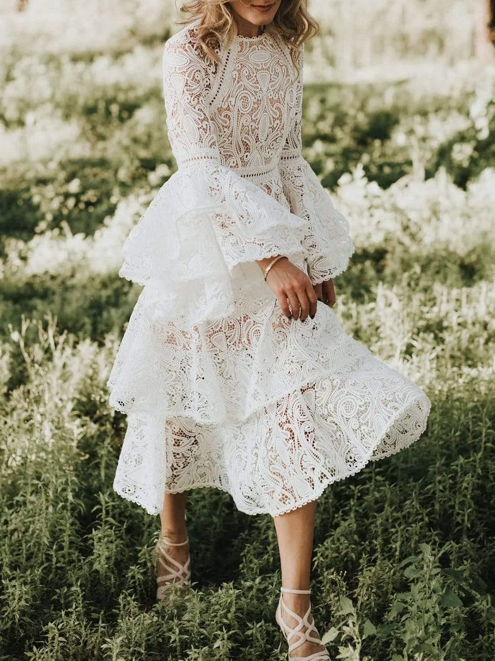 AXELLE Lace Midi Dress