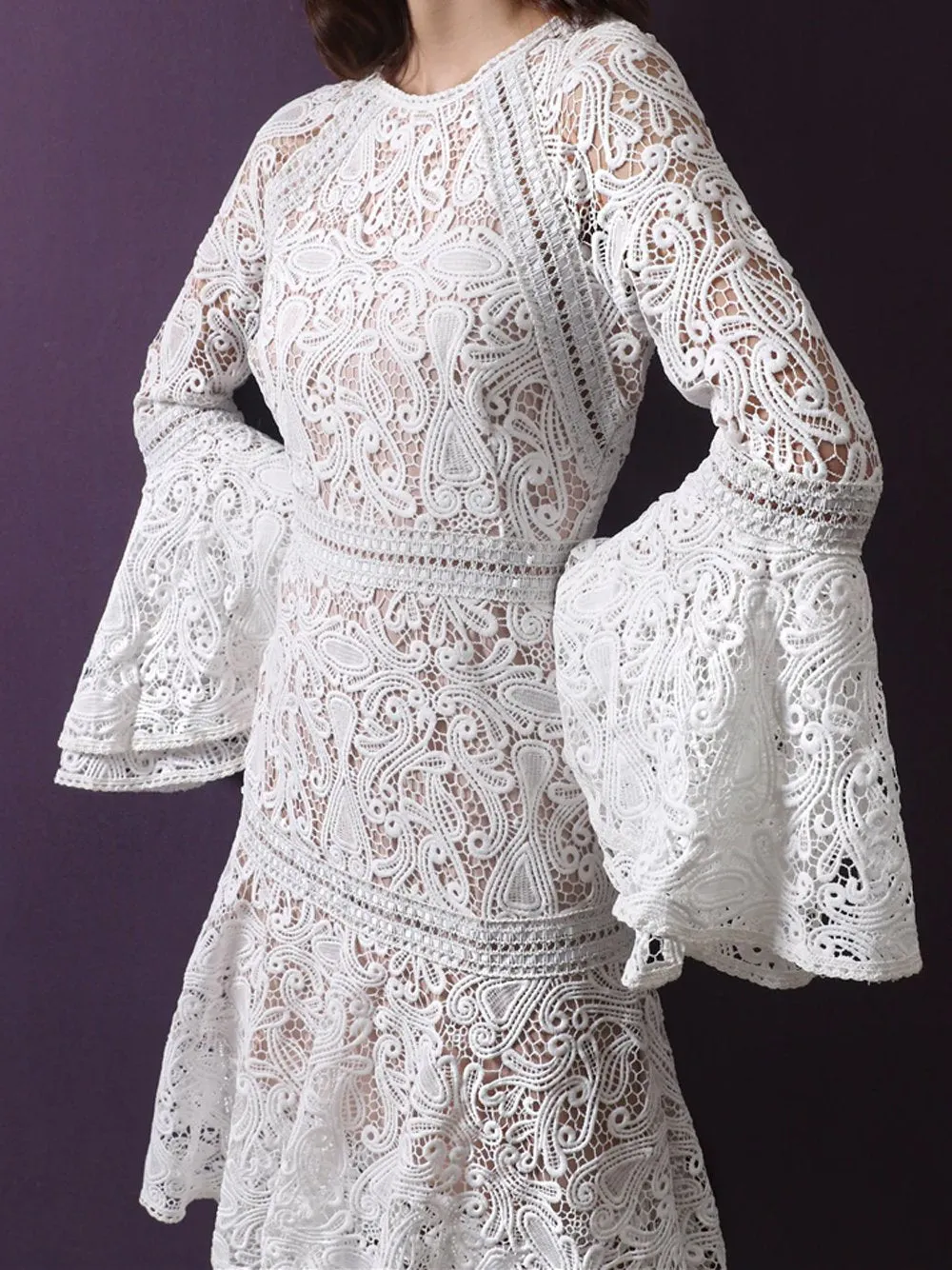 AXELLE Lace Midi Dress