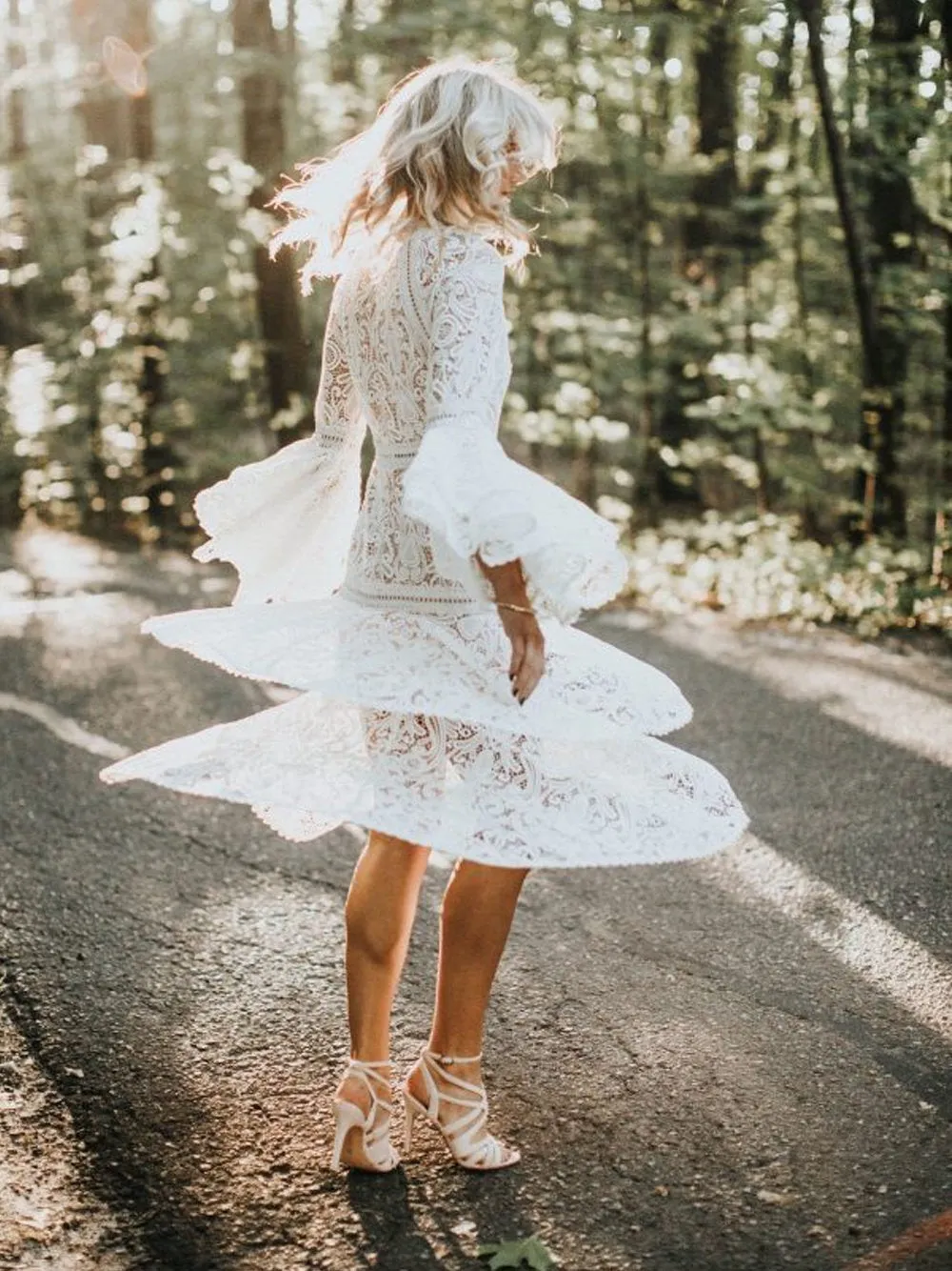 AXELLE Lace Midi Dress