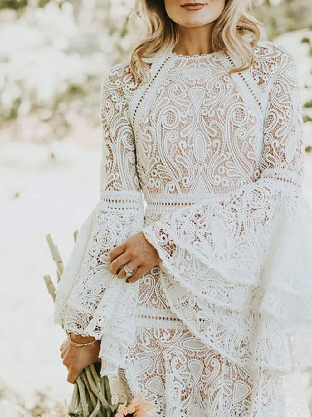 AXELLE Lace Midi Dress