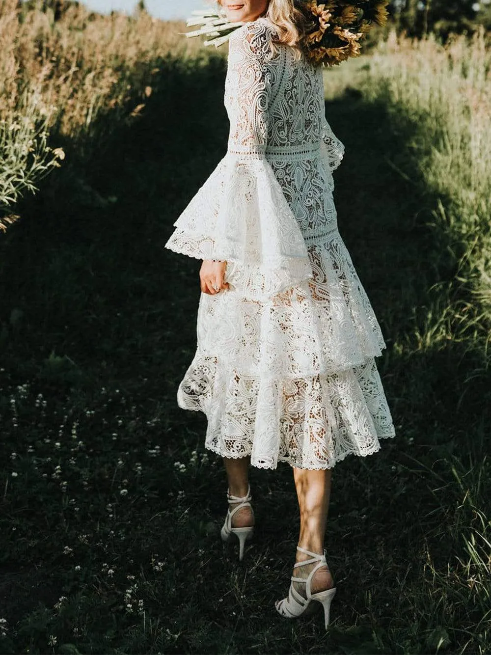 AXELLE Lace Midi Dress