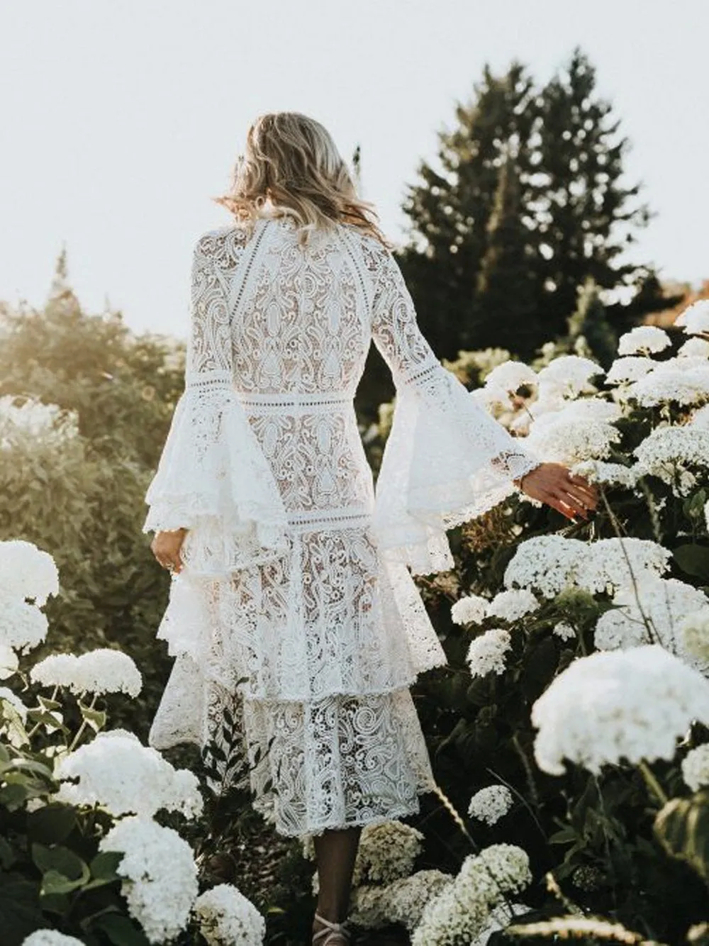 AXELLE Lace Midi Dress