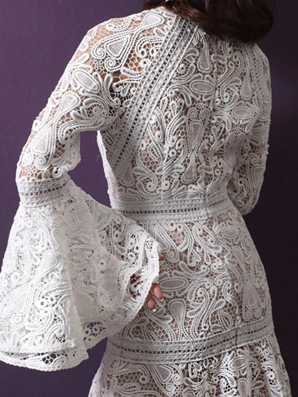AXELLE Lace Midi Dress