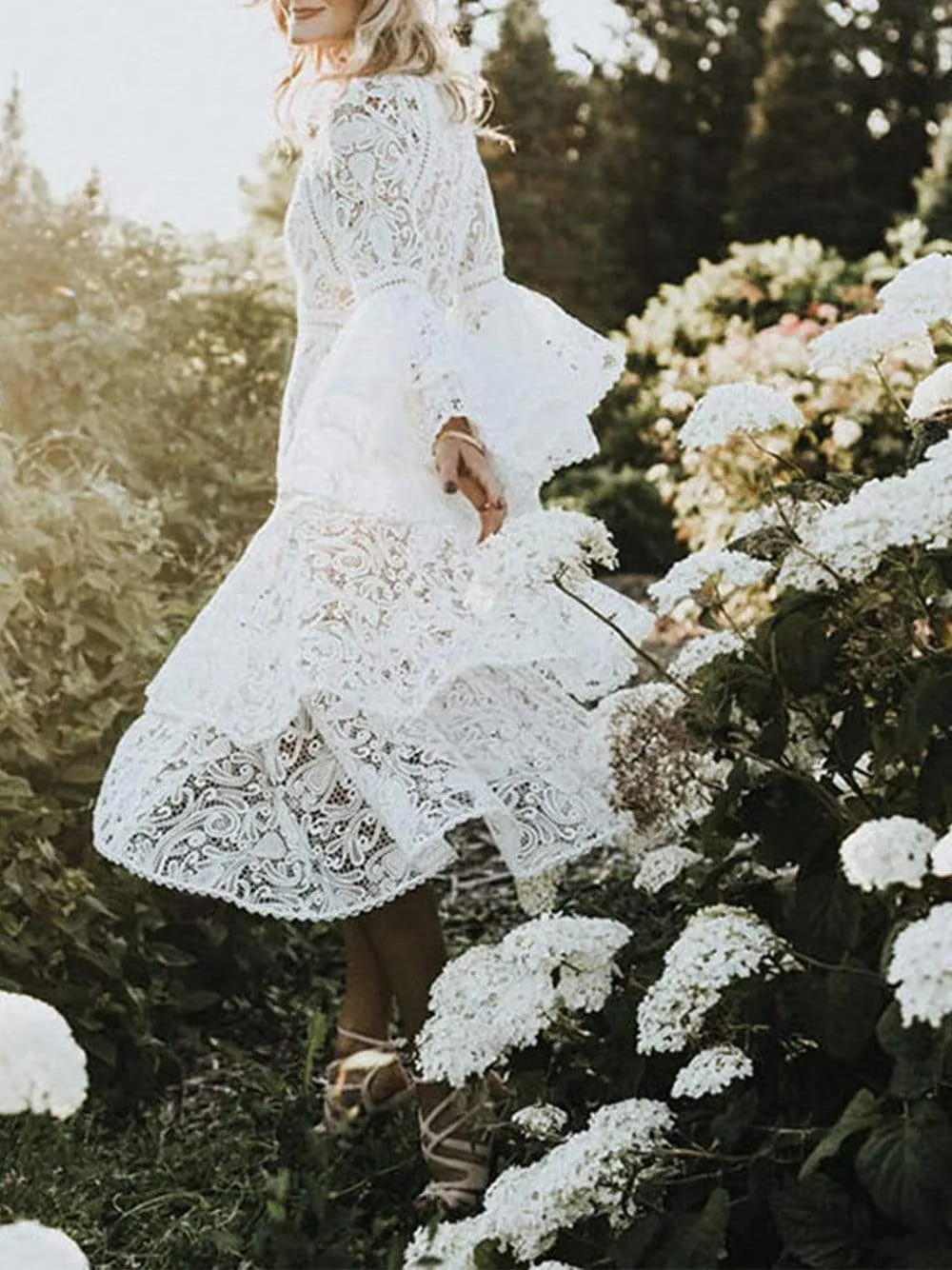 AXELLE Lace Midi Dress
