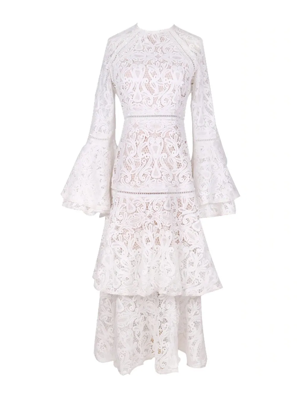 AXELLE Lace Midi Dress