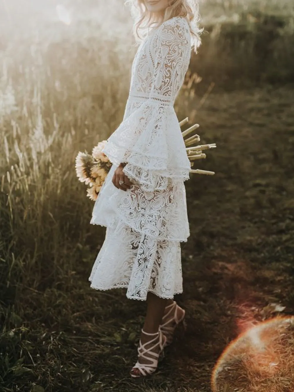 AXELLE Lace Midi Dress