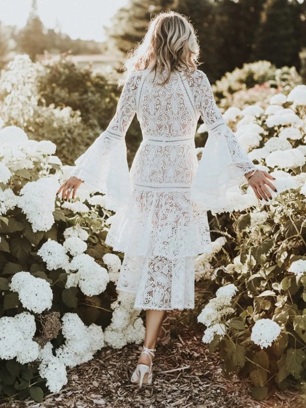 AXELLE Lace Midi Dress
