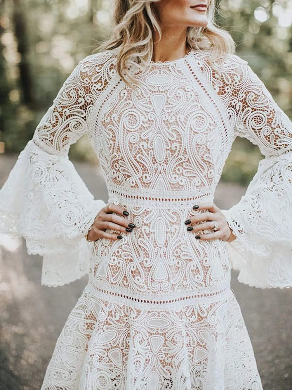 AXELLE Lace Midi Dress
