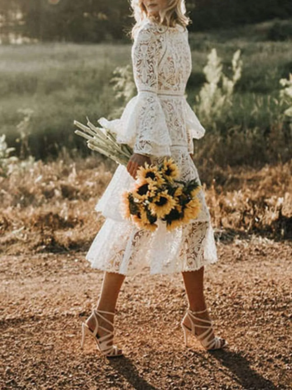 AXELLE Lace Midi Dress