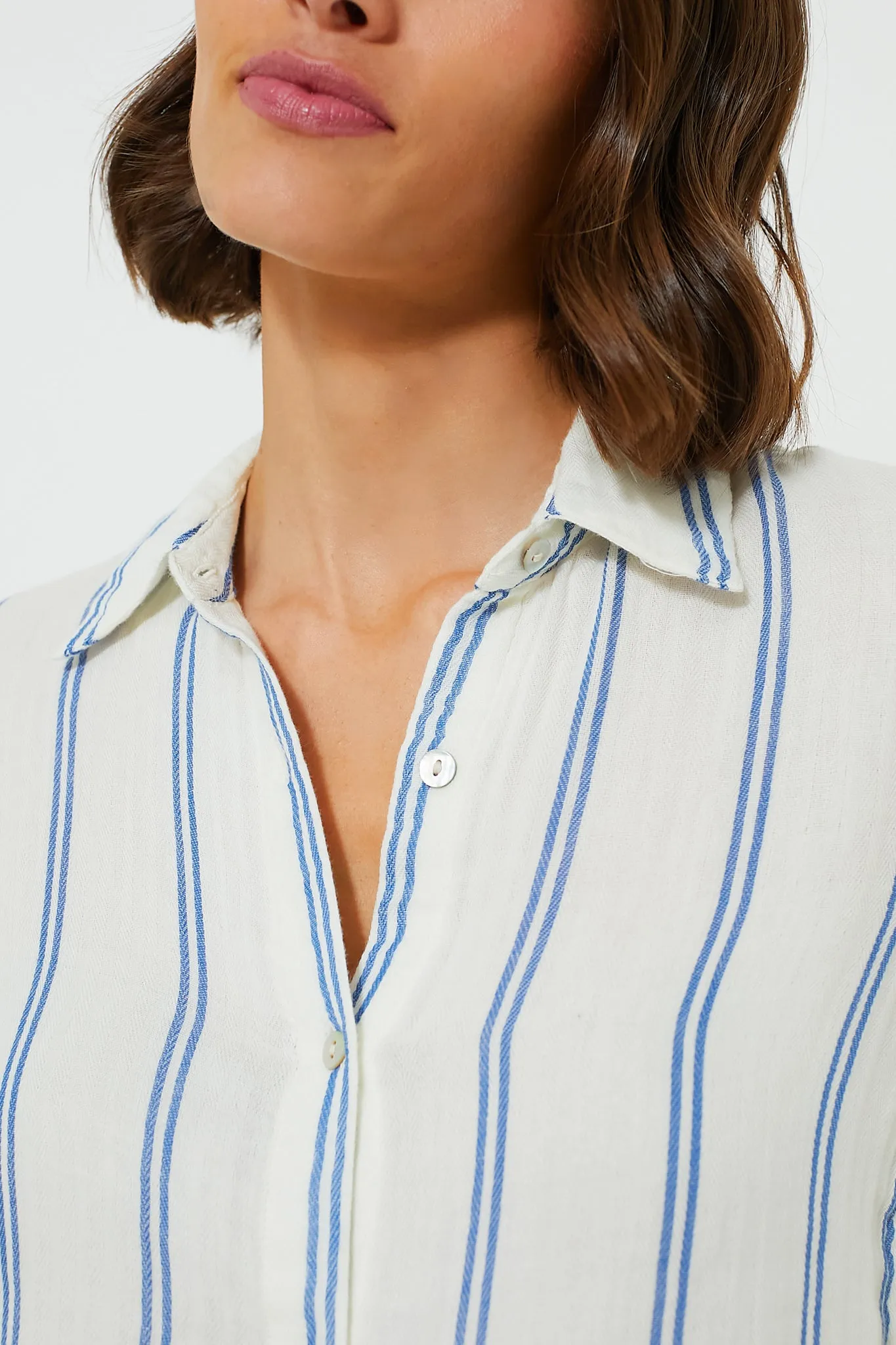 Back Bay Stripe Dream Cotton Gauze Shirt