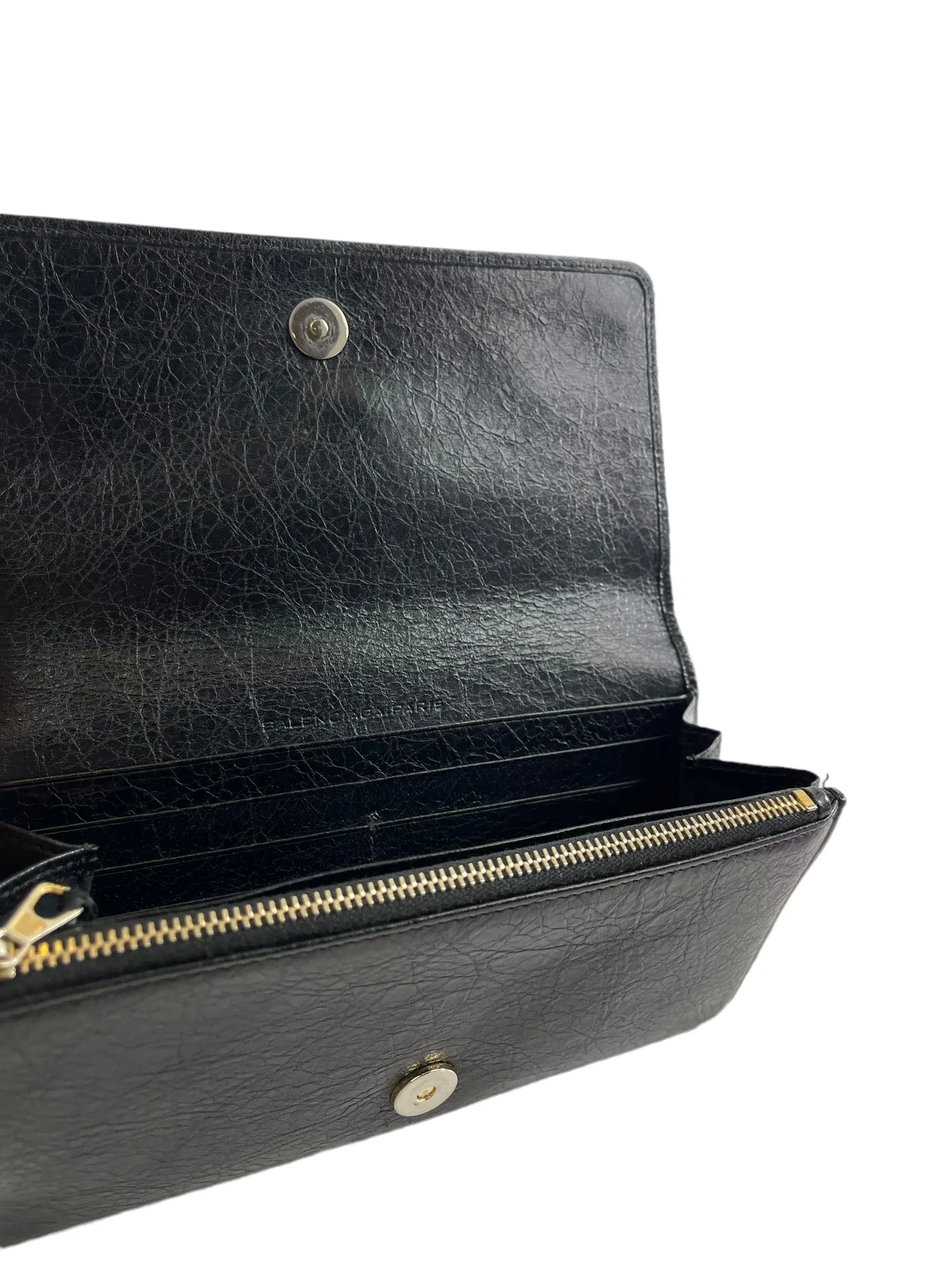 Balenciaga Black Leather City Wallet