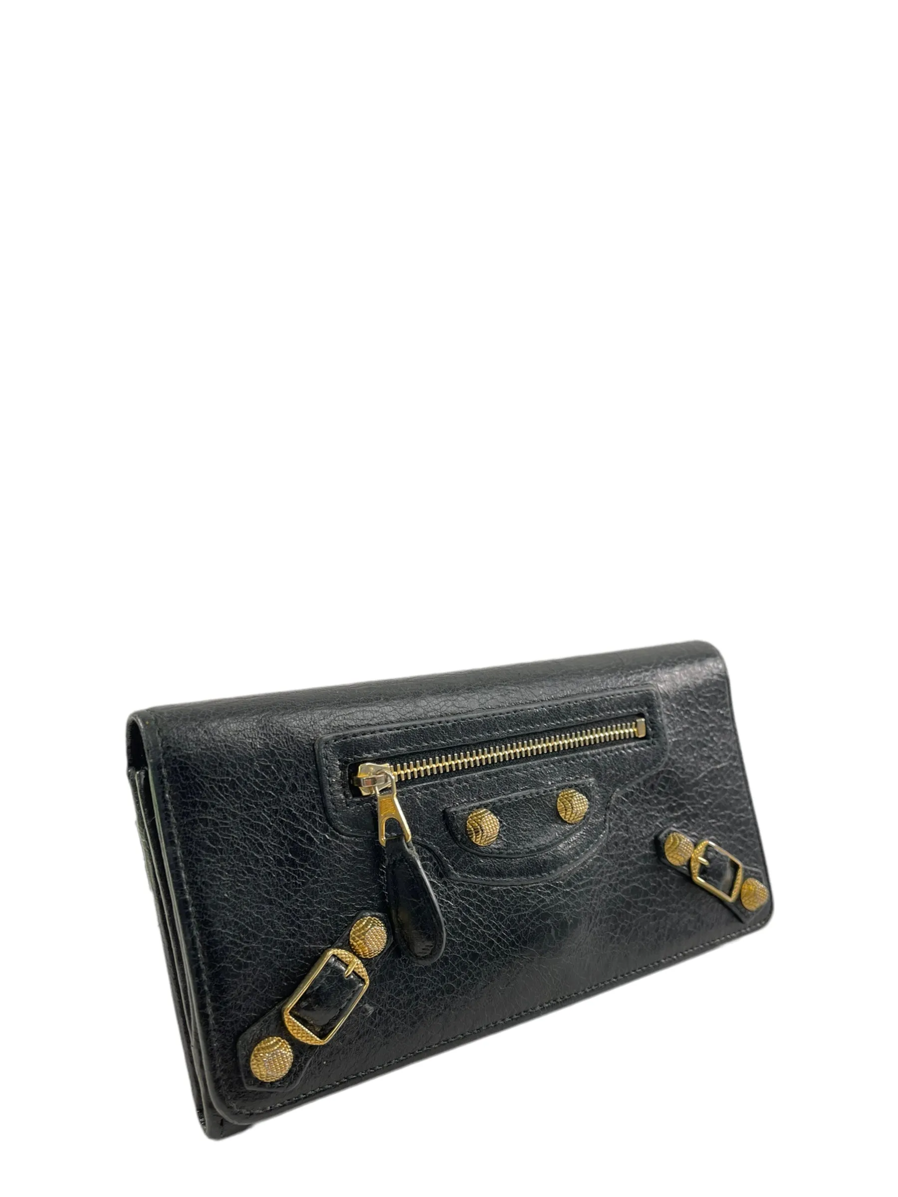 Balenciaga Black Leather City Wallet