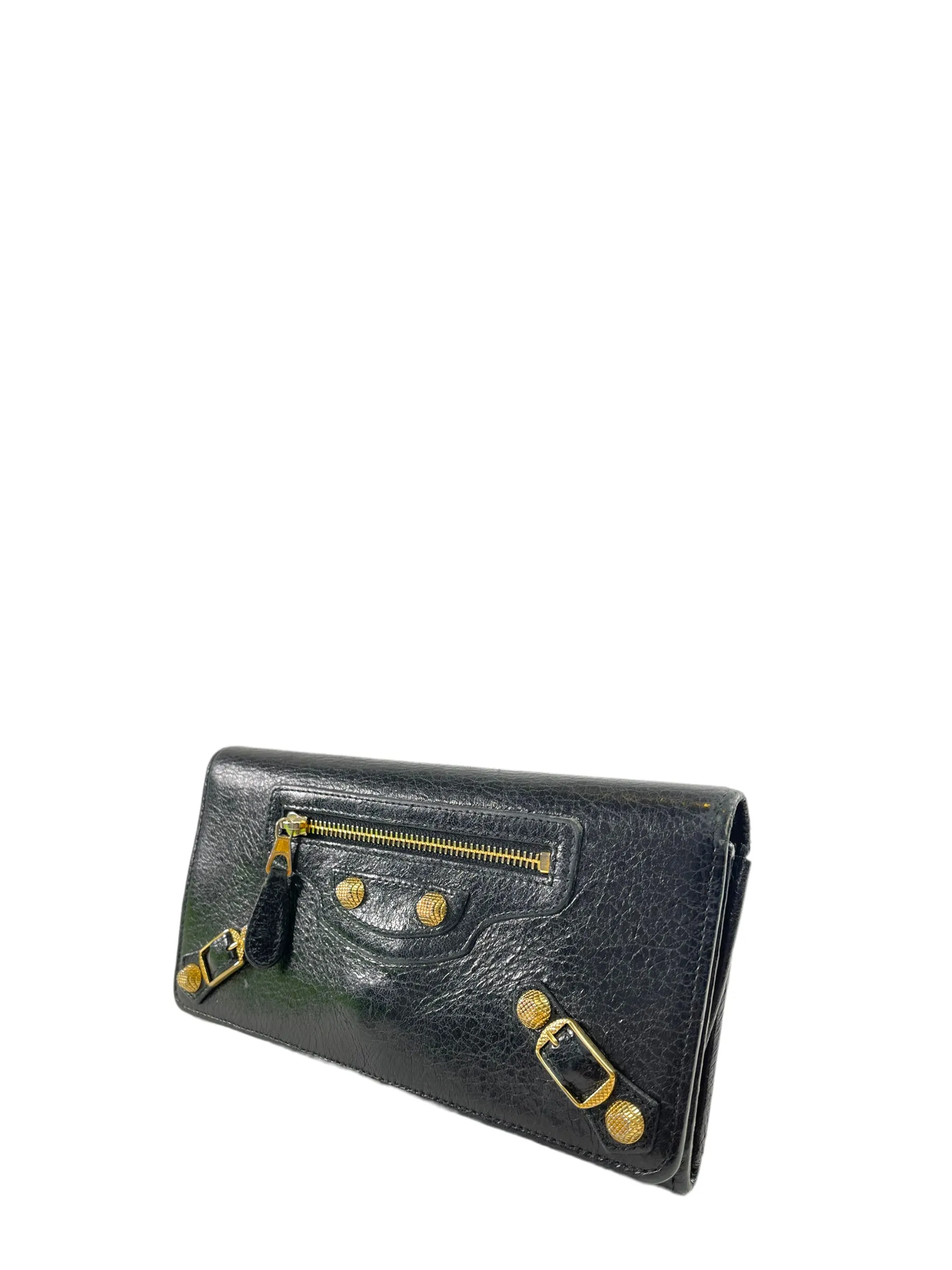 Balenciaga Black Leather City Wallet
