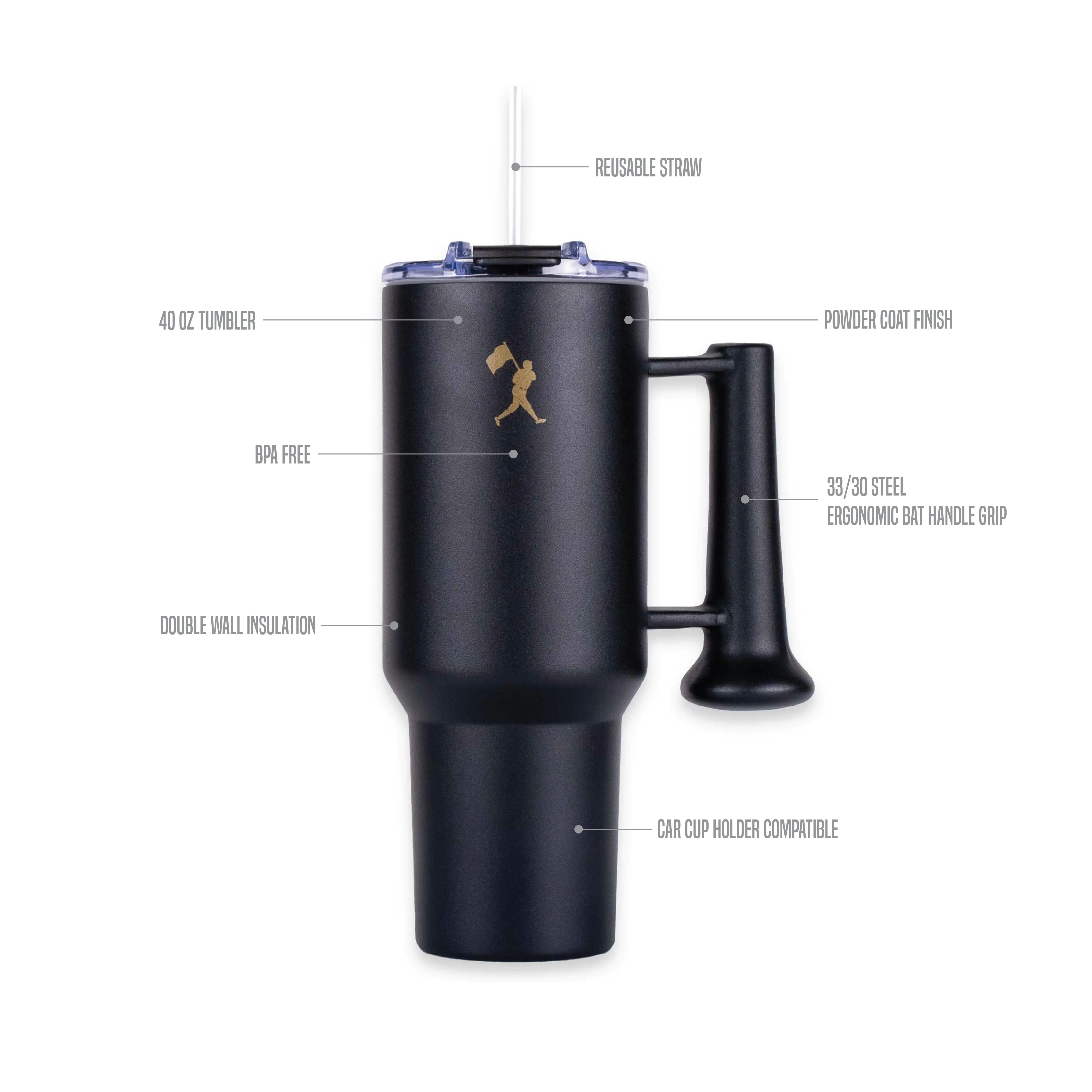 Ballpark Tumbler - 40oz - Infield Orchid
