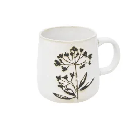 Black Wildflower Mug