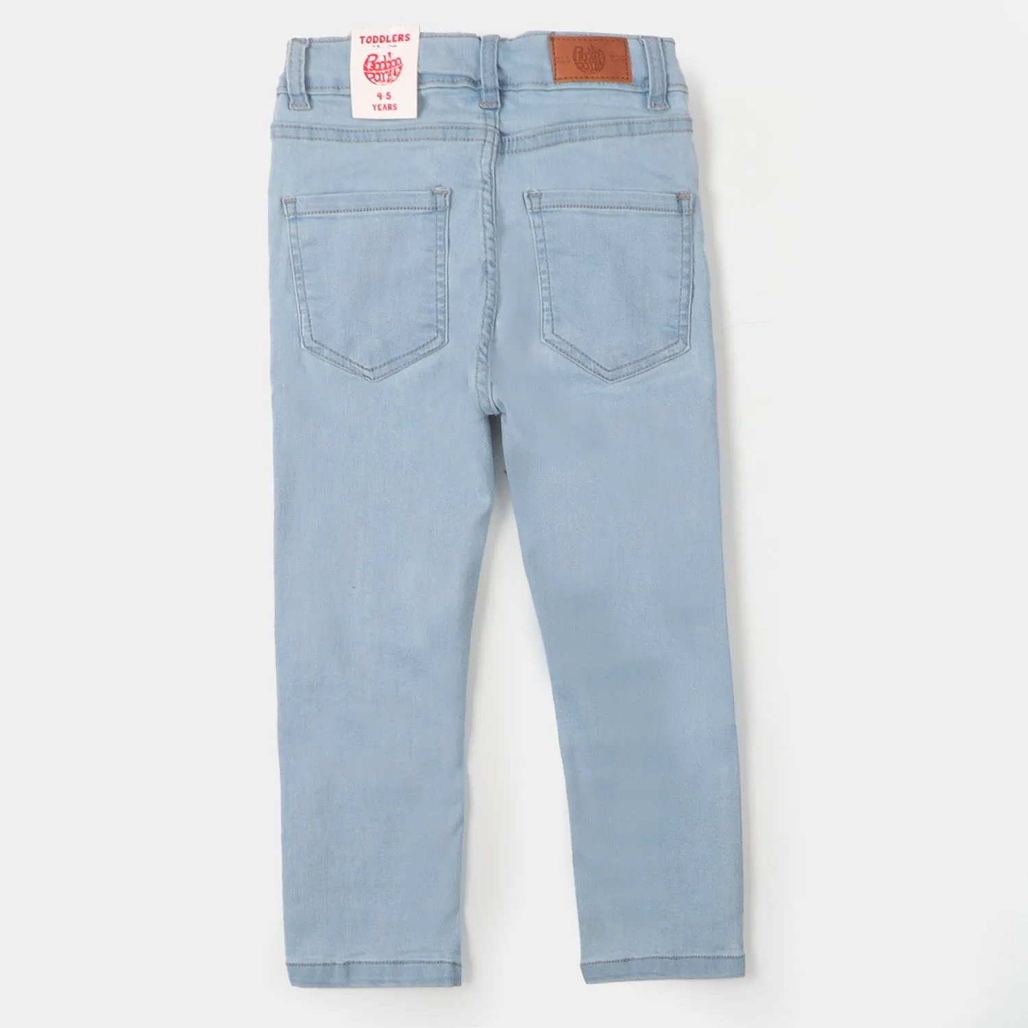 Boys Denim Pant Character Print- Ice Blue