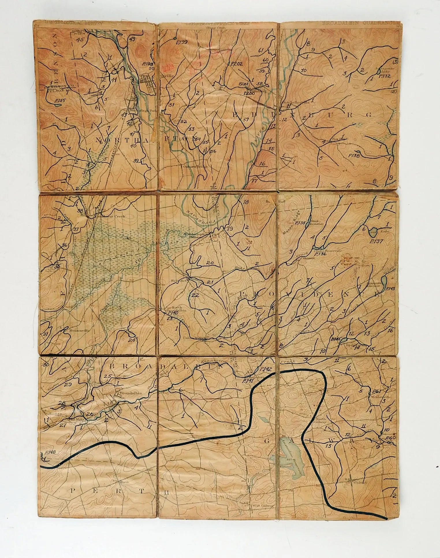 Broadalbin New York 1902 US Geological Survey Folding Map