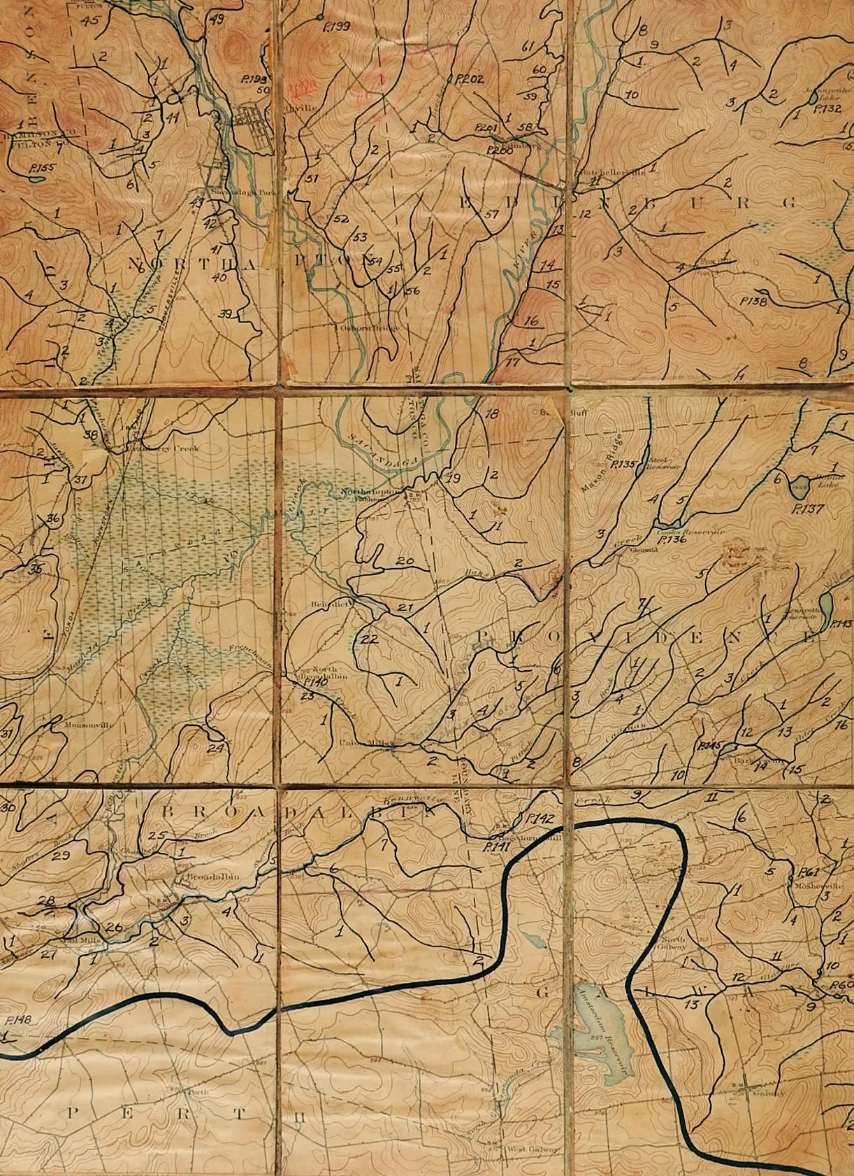 Broadalbin New York 1902 US Geological Survey Folding Map
