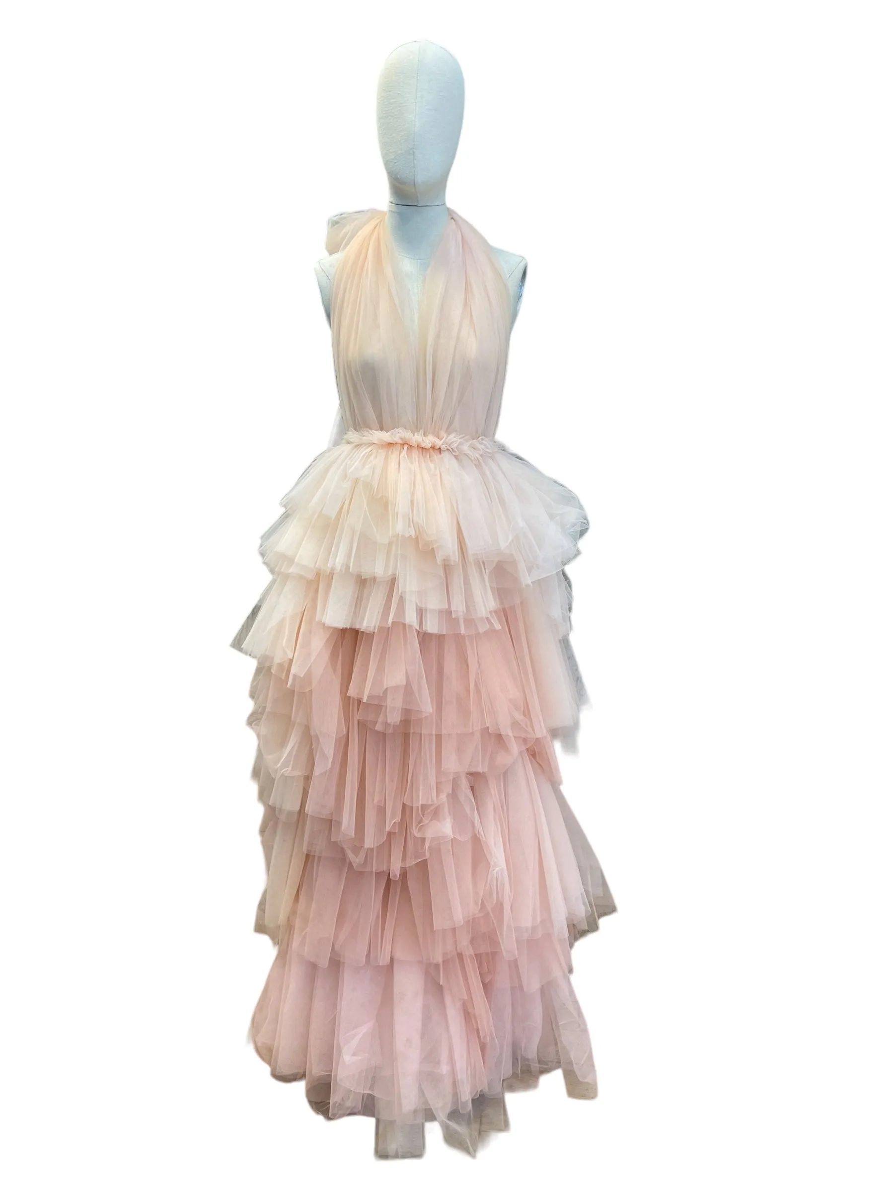 Caterina Coyne Handmade Pink Dress - Size UK 8