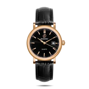 CLASSIC 36MM - Swiss Quartz Movement Watch | Rose Gold & Black