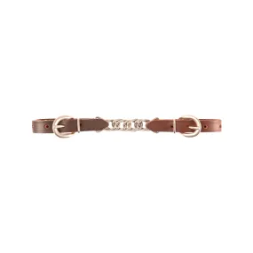 Classic Equine 3 1/2" Latigo & Flat Chain Curb Strap