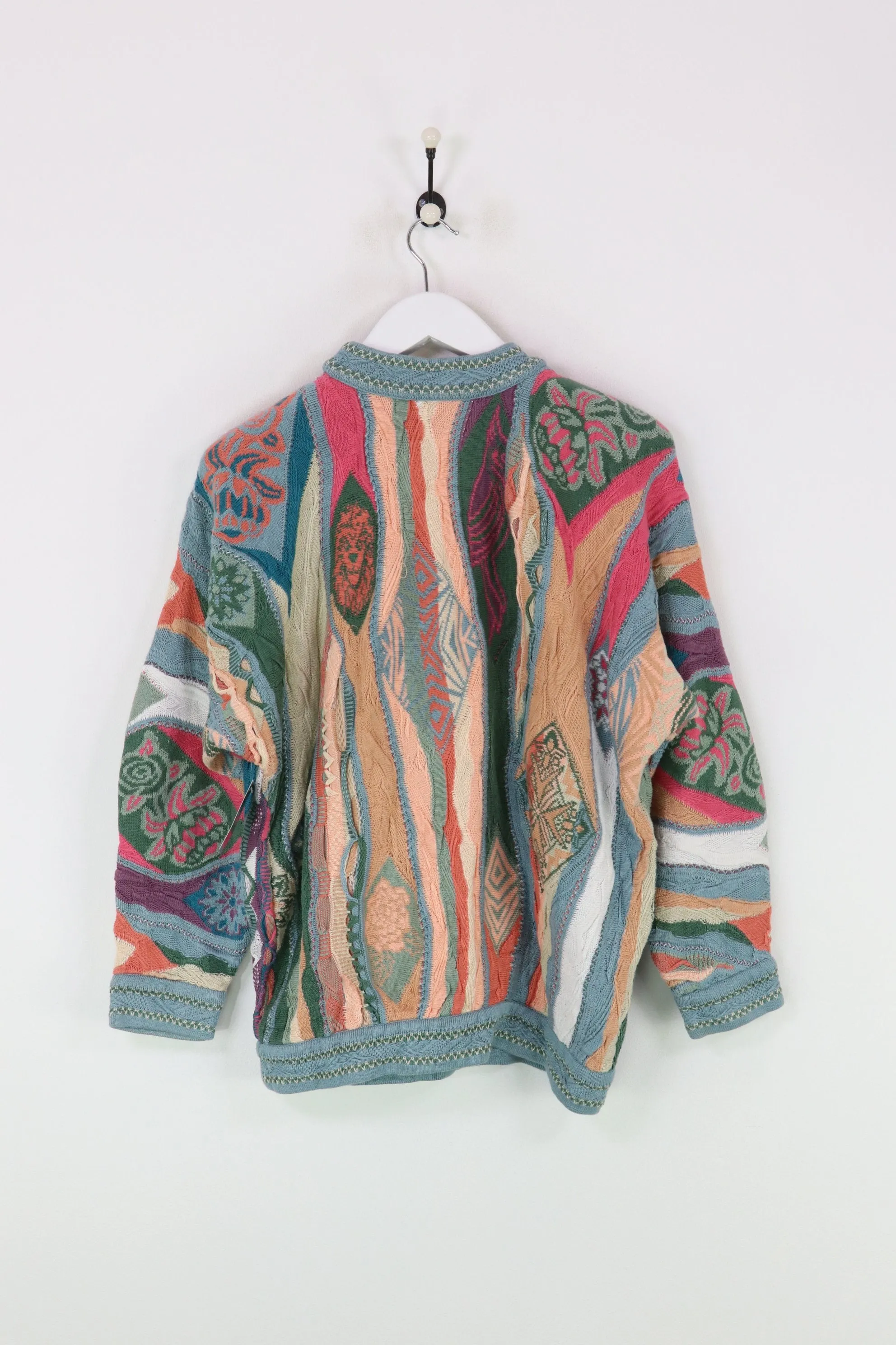 Coogi Knitted Sweatshirt Purple/Orange/Green Medium