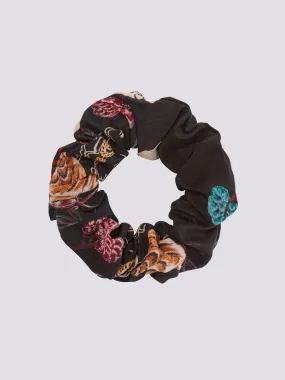 Courageous Tiger Silk Scrunchie