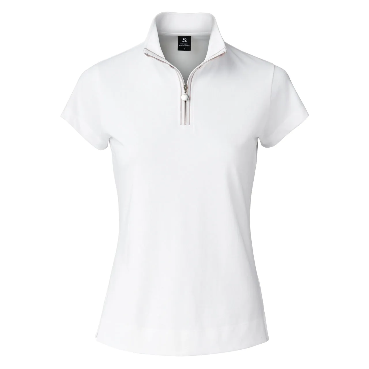 Daily Sports Womens Kim White Cap Sleeve Polo Shirt - WHITE