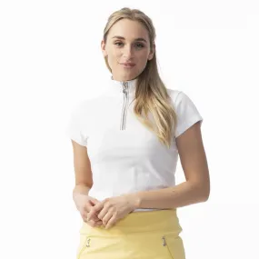 Daily Sports Womens Kim White Cap Sleeve Polo Shirt - WHITE