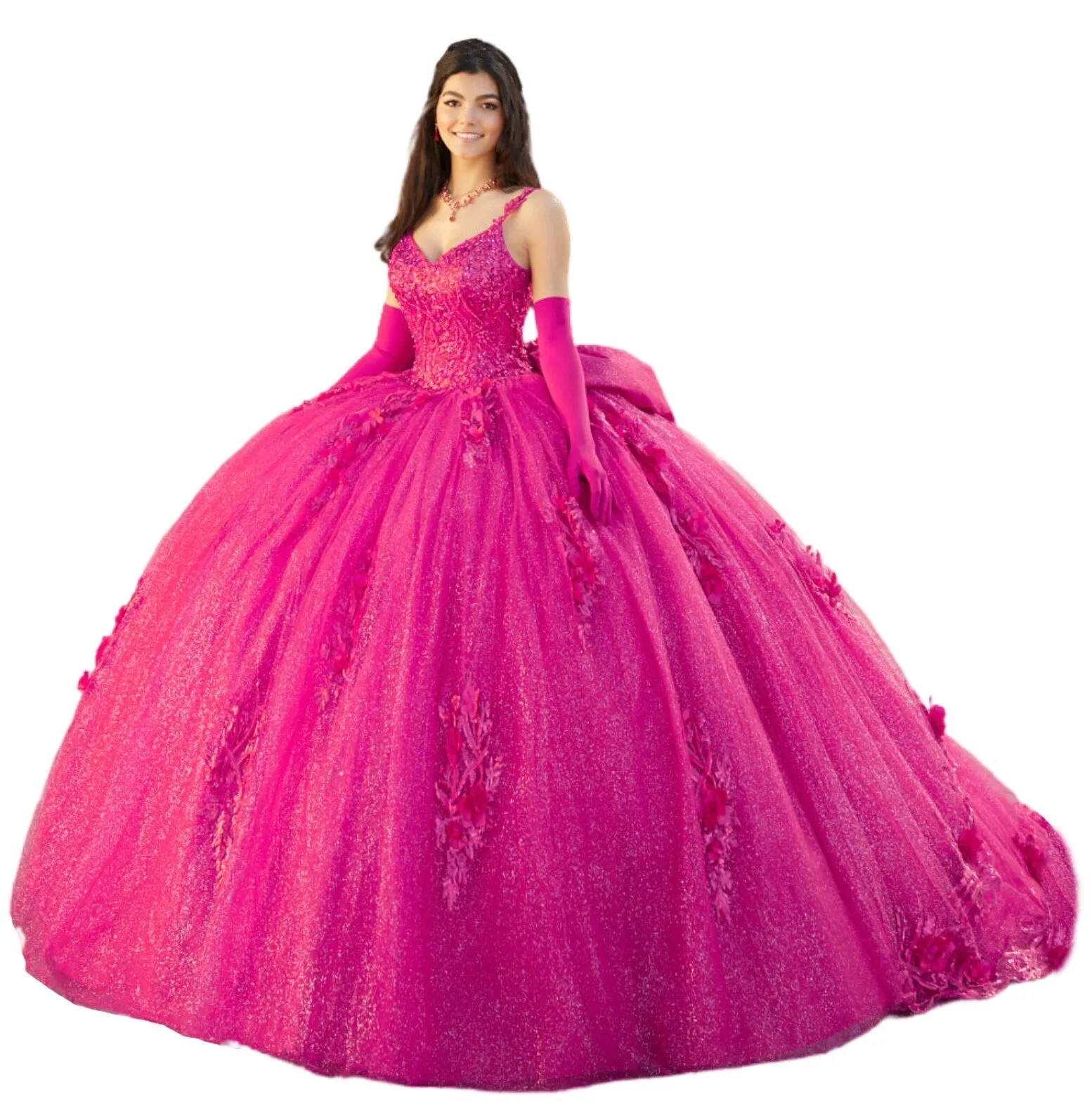 deanwangkt  Sequins Quinceanera Dresses  Sweet 15 Ball Gowns Crystal Bow Flower Lace Luxuy Girls Birthday Evening Formal Party Beaded Women