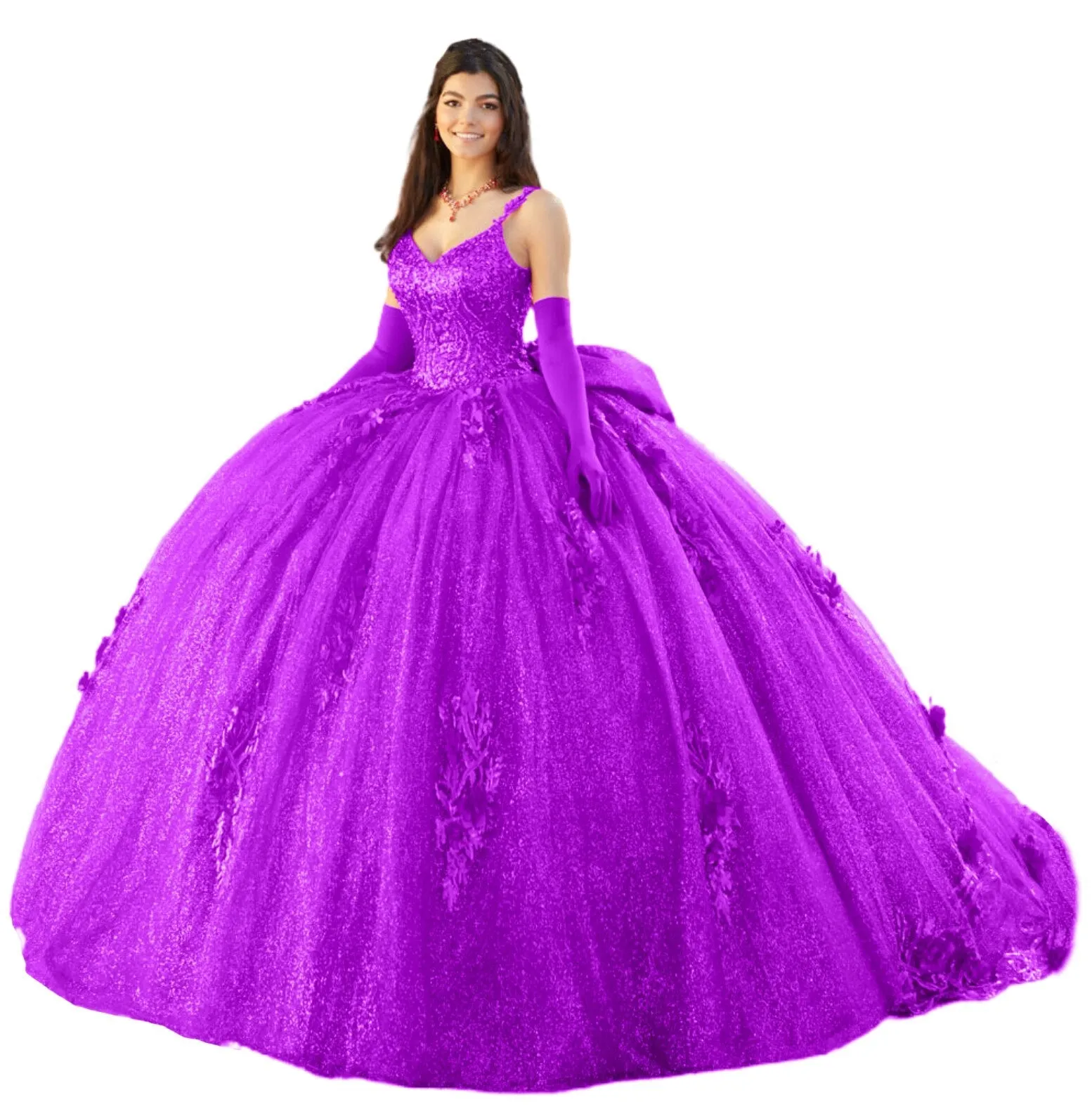 deanwangkt  Sequins Quinceanera Dresses  Sweet 15 Ball Gowns Crystal Bow Flower Lace Luxuy Girls Birthday Evening Formal Party Beaded Women