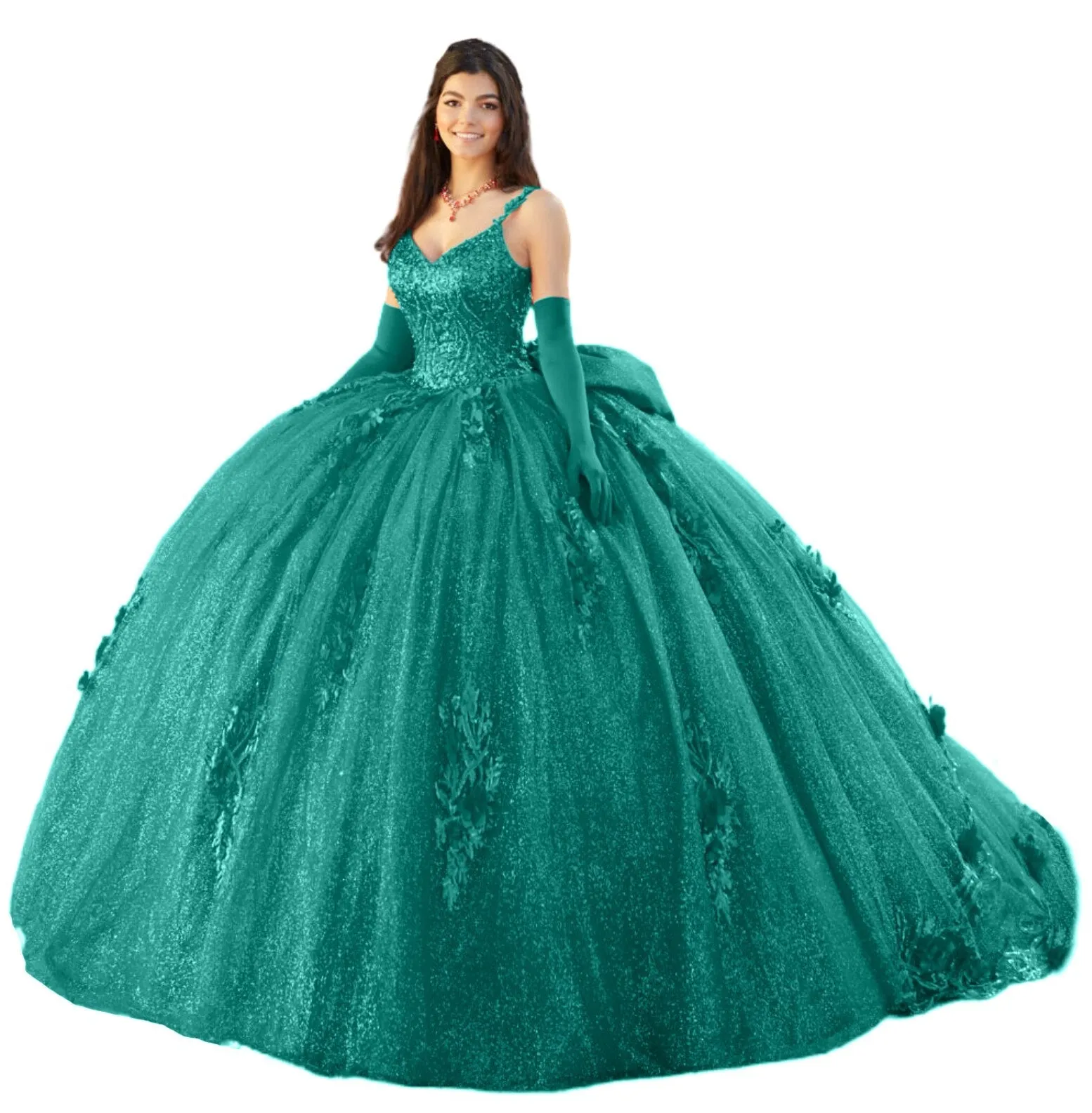 deanwangkt  Sequins Quinceanera Dresses  Sweet 15 Ball Gowns Crystal Bow Flower Lace Luxuy Girls Birthday Evening Formal Party Beaded Women