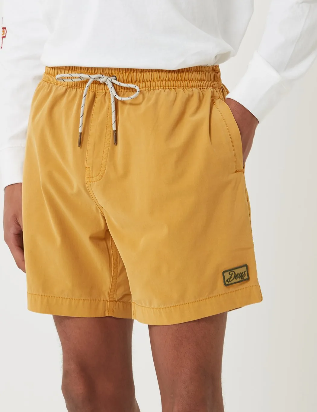 Deus Ex Machina Sandbar Solid Garment Dye Shorts - Golden Rod