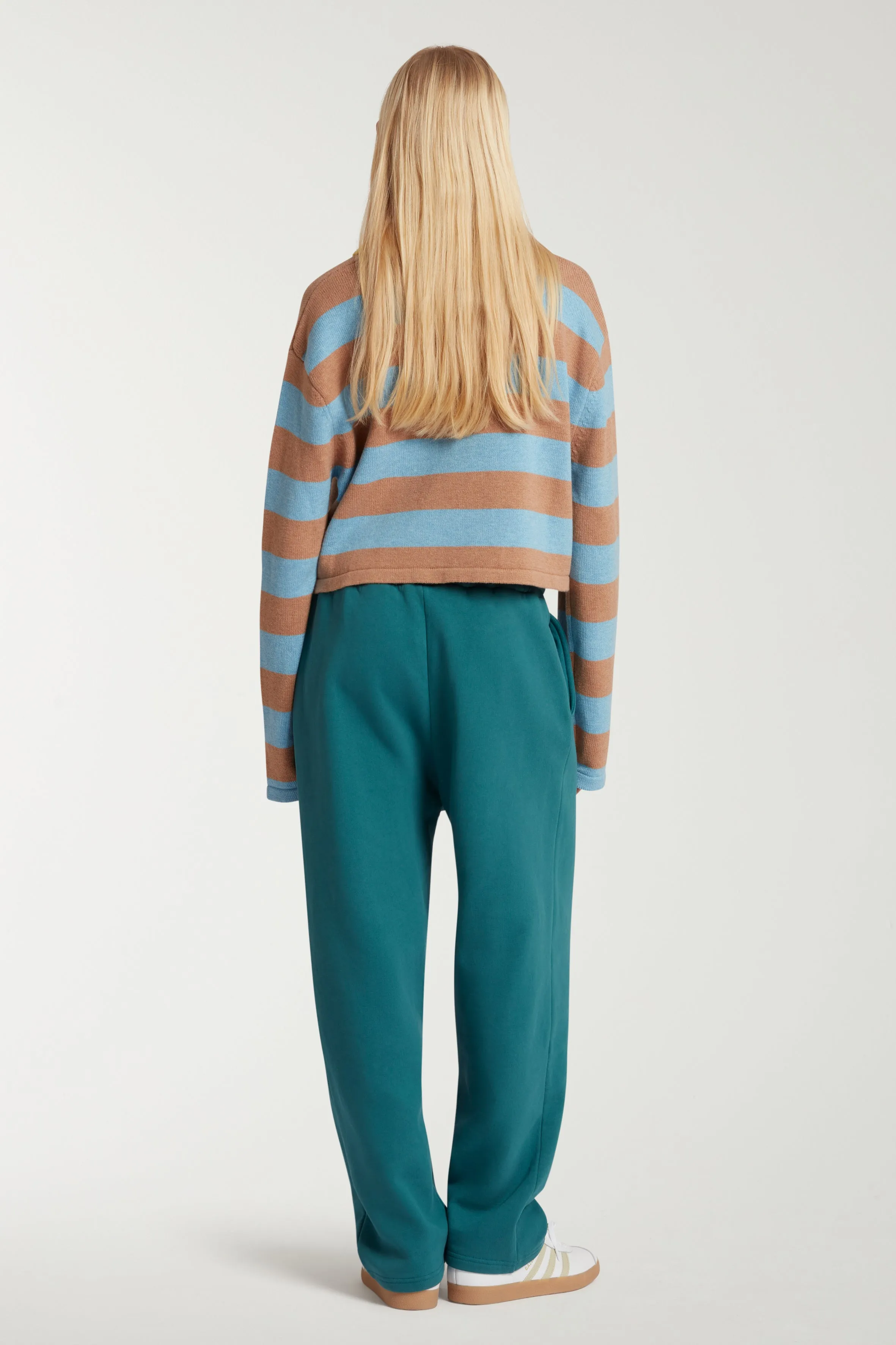 Embroidered Heart Double Waistband Joggers