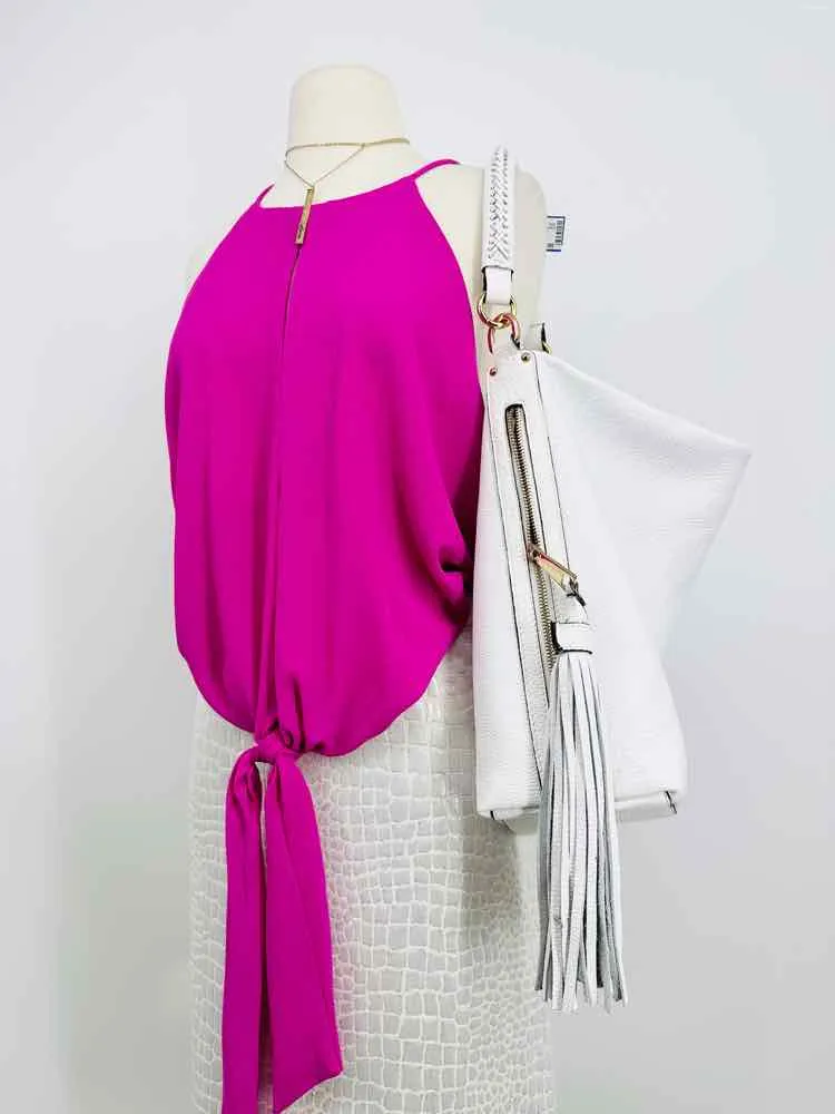 ee:some Size L Hot Pink Knot Textured Tops NEW Top-Sleeveless
