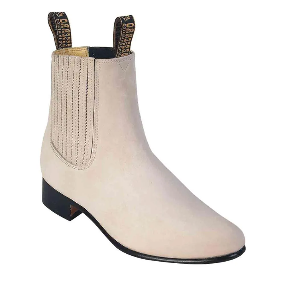El Besserro Men's Nubuck Hueso Botin Charro