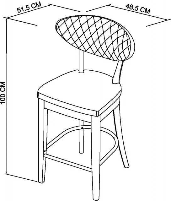 Ellipse Fumed Oak Upholstered Bar Stool (Pair)