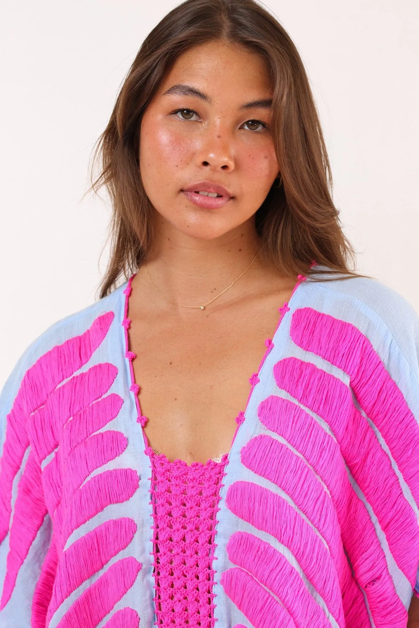 EMBROIDERED KAFTAN DRESS MARIE CLAIRE