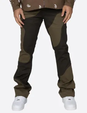 EPTM Marble Flare Pants Olive