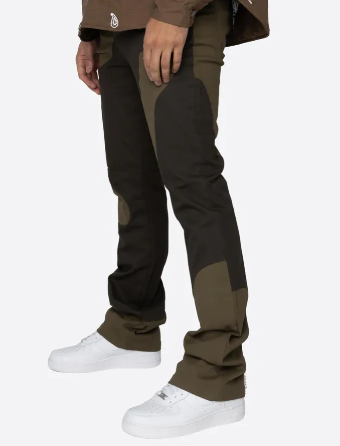 EPTM Marble Flare Pants Olive